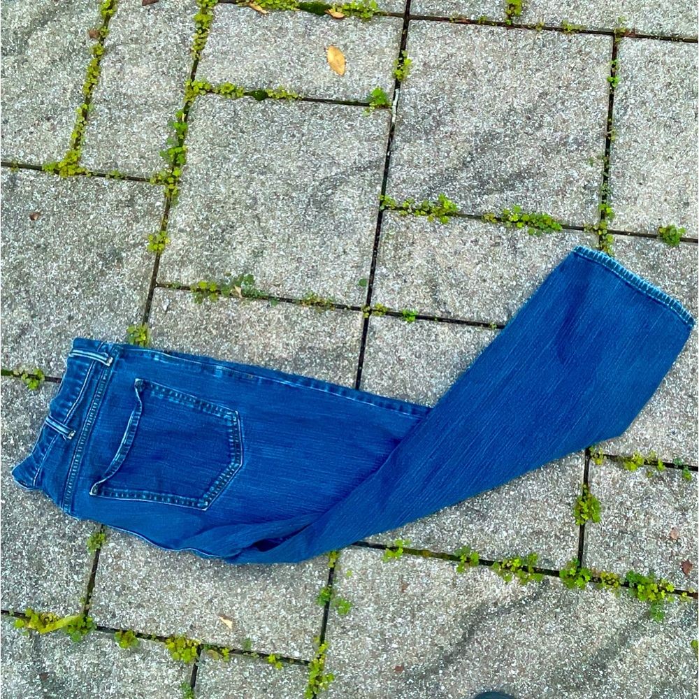 Navy blue baggy jeans